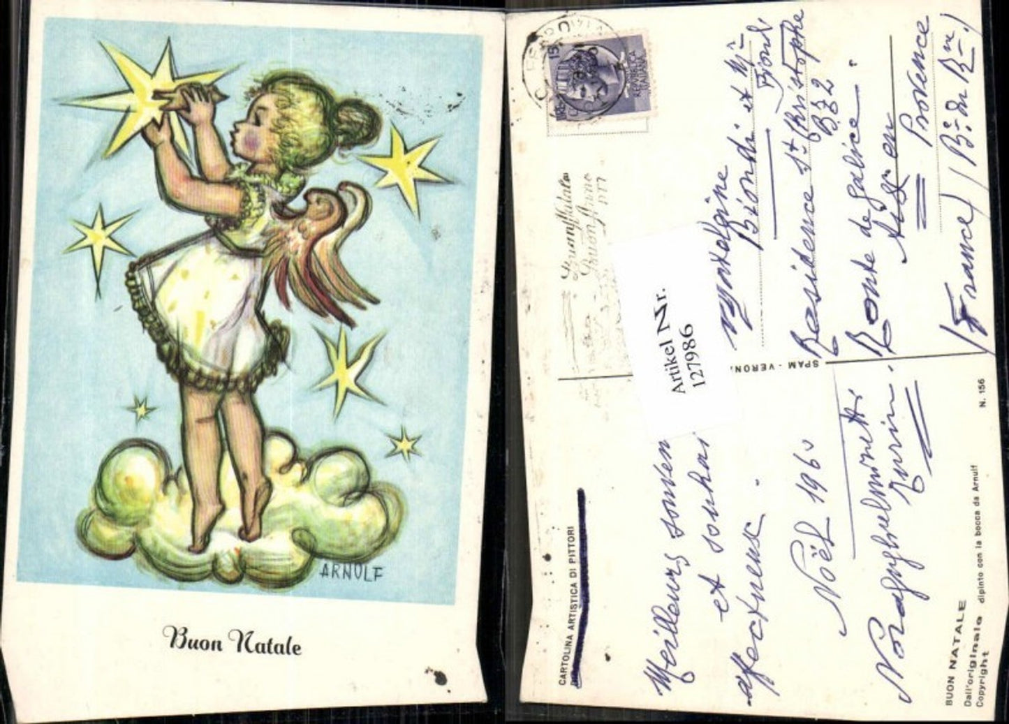 127986,Arnulf Engel m. Sterne Wolken