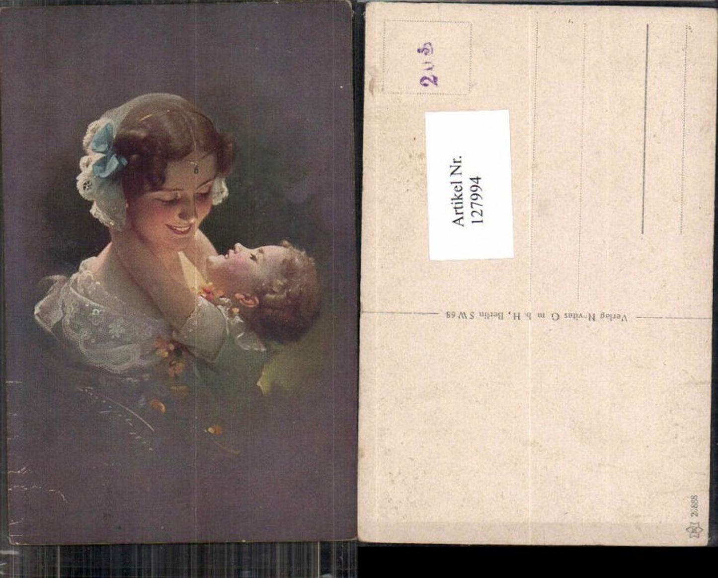 127994,Novitas 20888 Mädchen m. kleinen Kind Mode Fashion