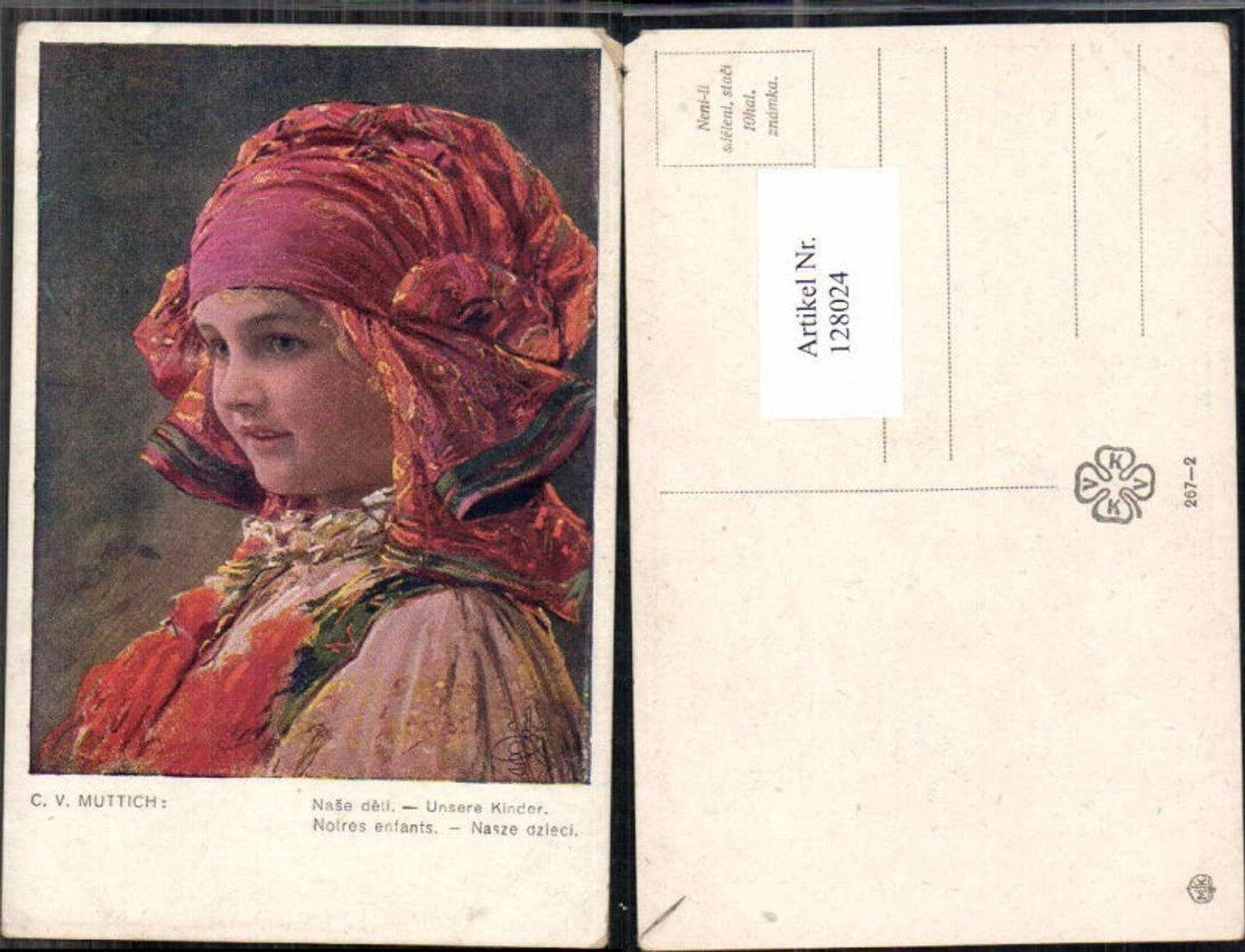 128024,C.V. Muttich Tschechische Tracht Kind Mädchen Olomouc