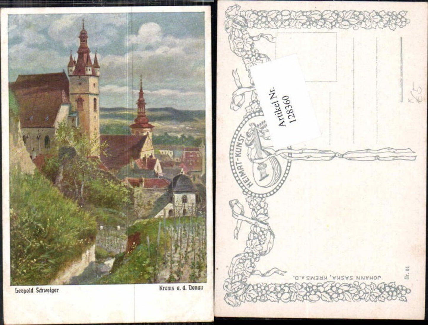 128360,Leopold Schweiger Krems a.d. Donau Heimatkunst Saska Nr 61