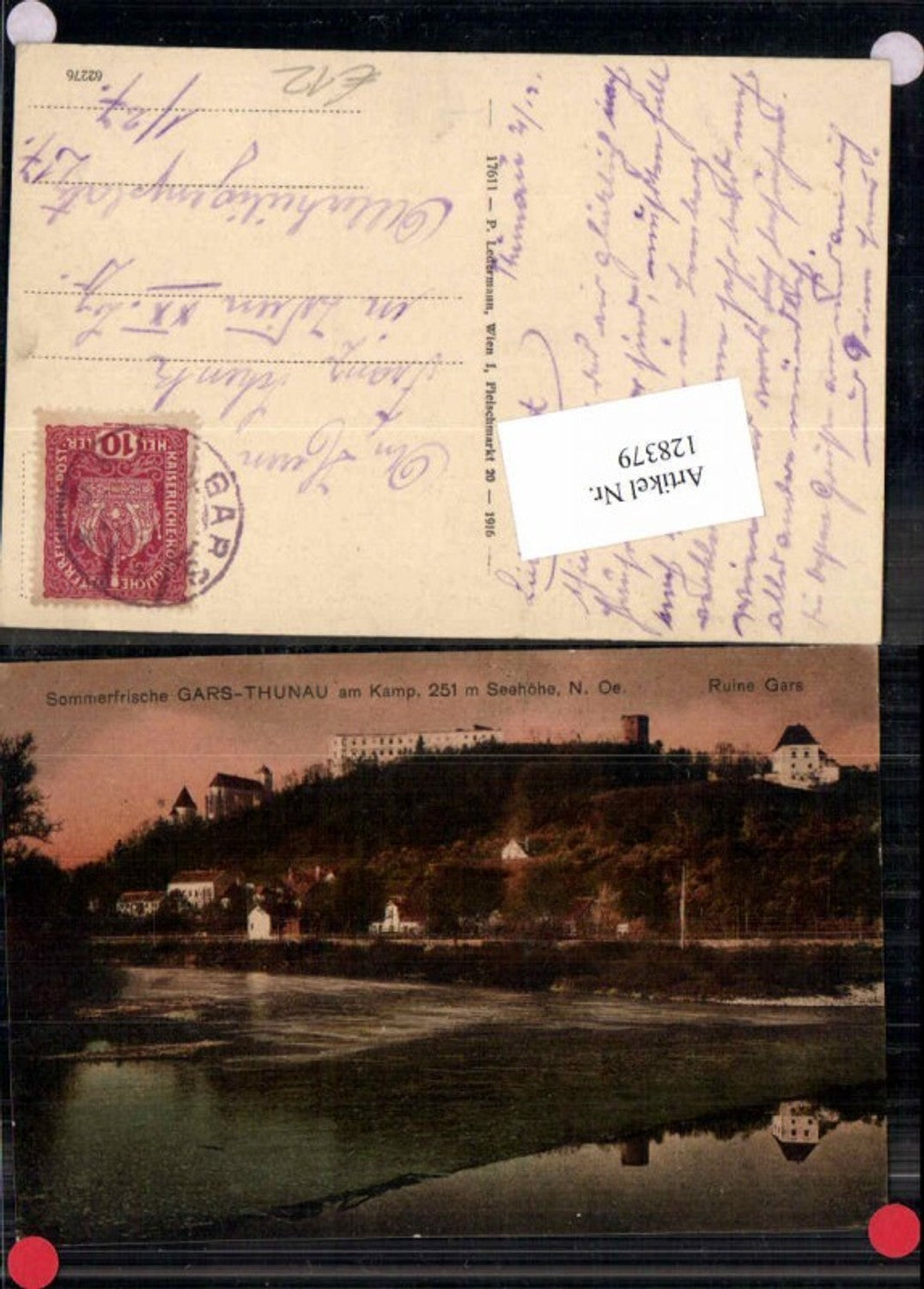 128379,Sommerfrische Gars am Kamp Thunau Ruine Tolle AK