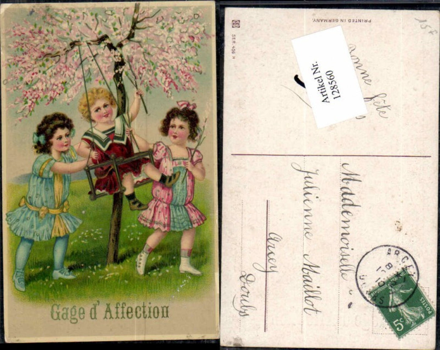 128560,Tolle AK Kinder in Schaukel beim spielen