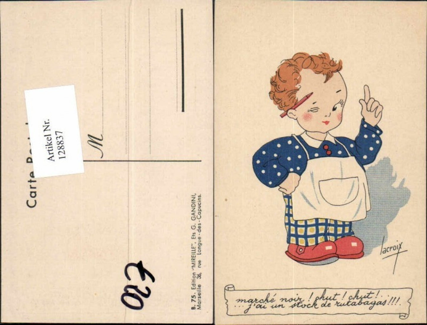 128837,Lacroix Koch Bleistift Schürze