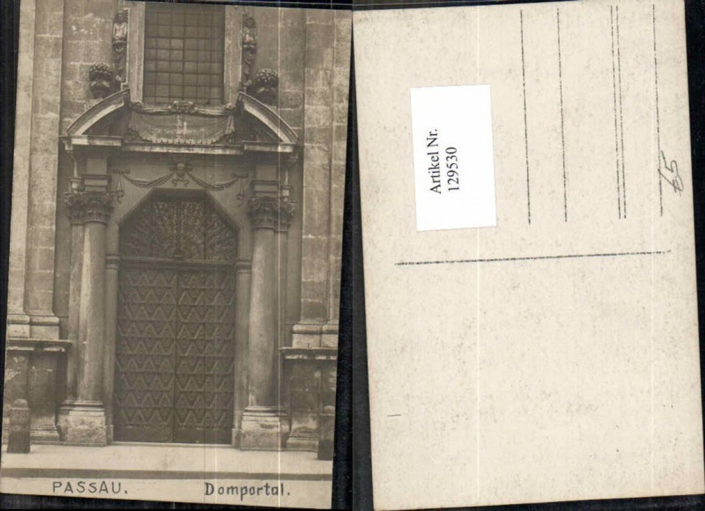 129530,Passau FotoAK Domportal Kirche