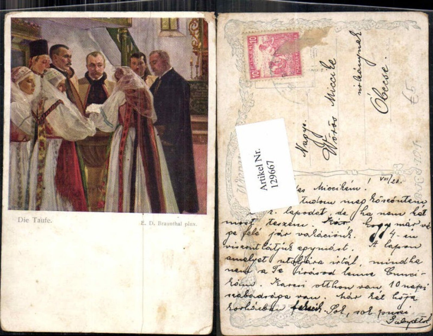 129667,B.K.W.I 1276 E.D. Braunthal Taufe Priester