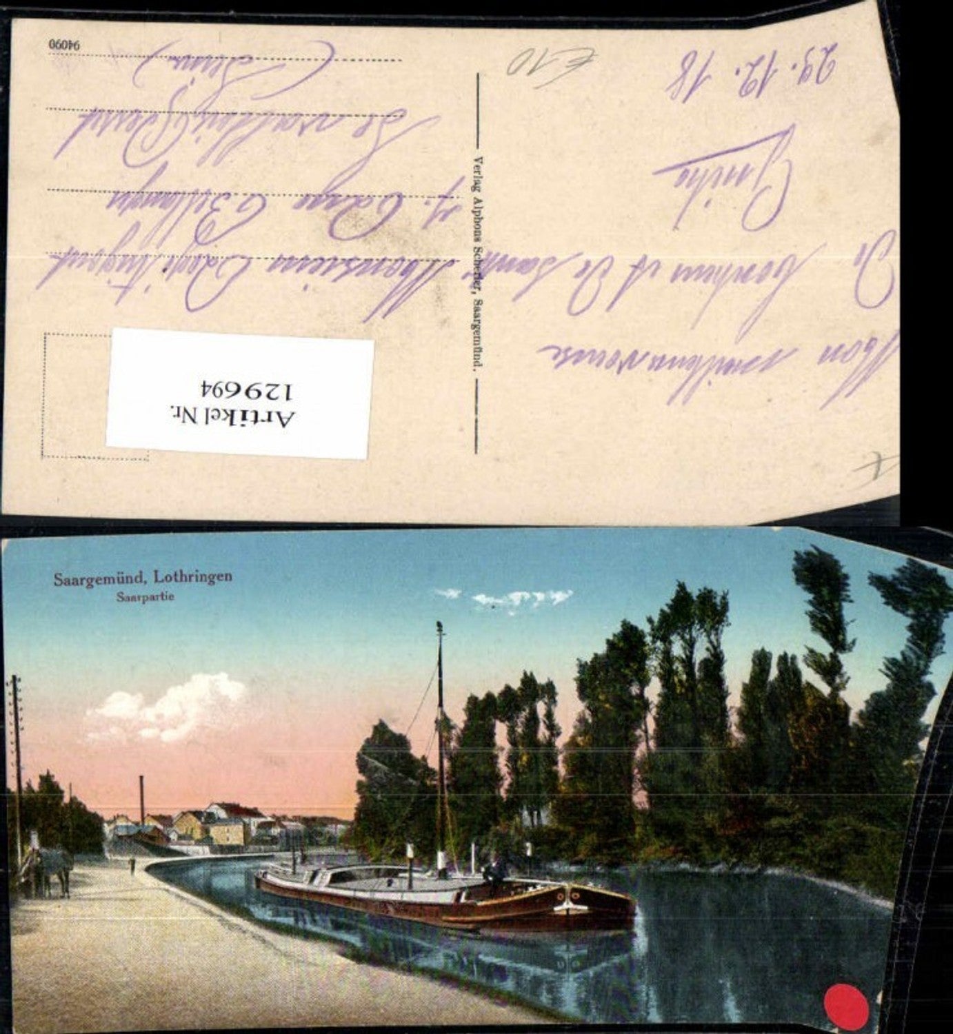 129694,Saargemünd Lothringen Saarpartie Boot