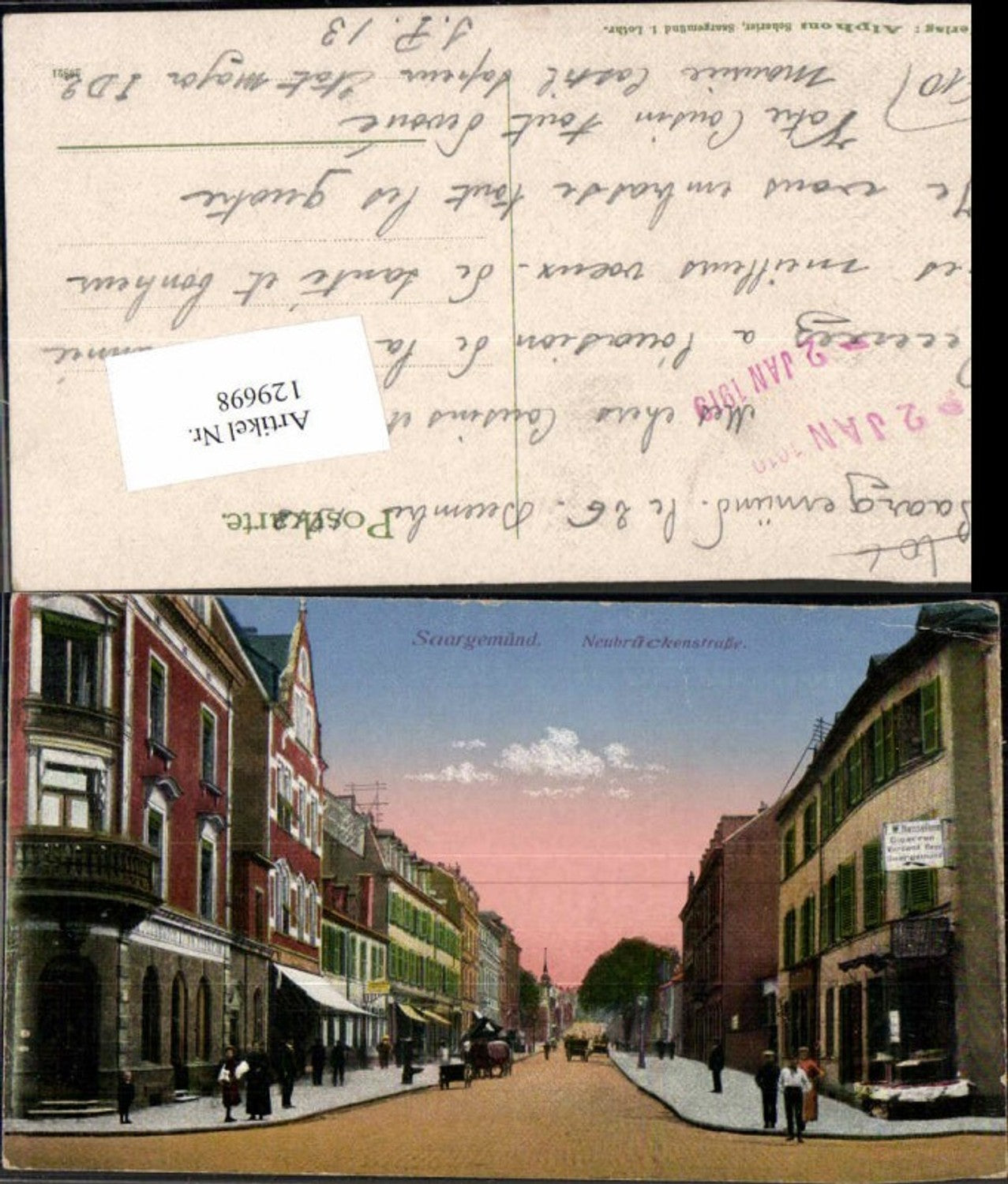 129698,Saargemünd Neubrückenstrasse Strassenansicht