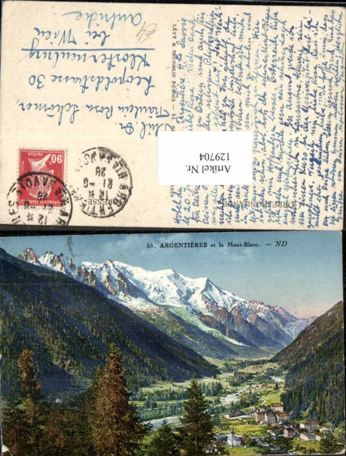 129704,Argentieres et le Mont Blanc pub ND Phot