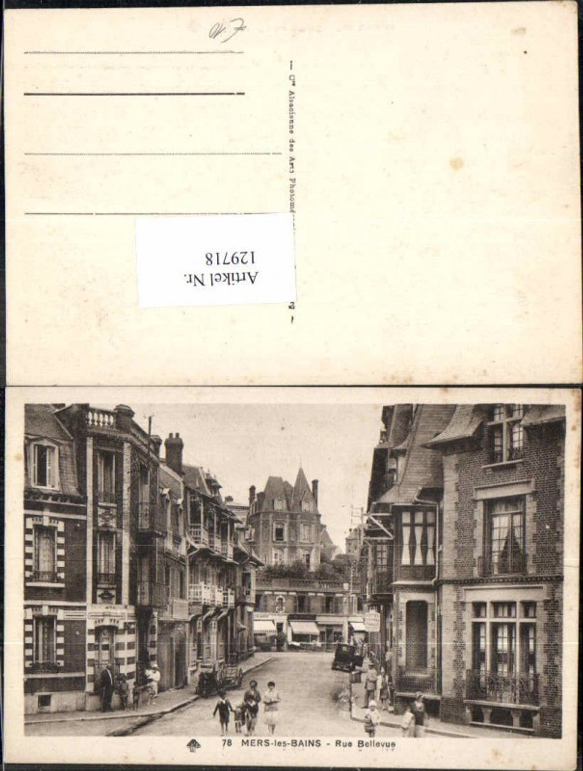 129718,Mers les Bains Rue Bellevue Leute Geschäfte