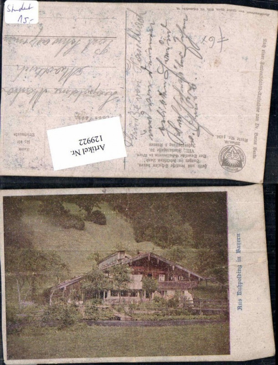 129922,Dt. Schulverein 1036 Aus Ruhpolding in Bayern