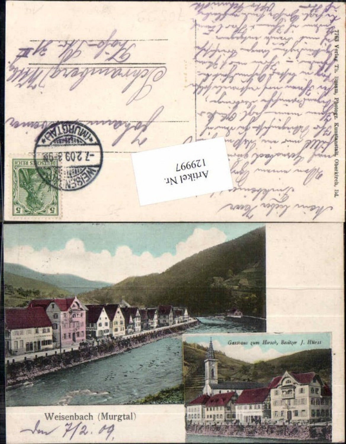 129997,Weisenbach Murgtal Gasthaus zum Hirsch Rastatt