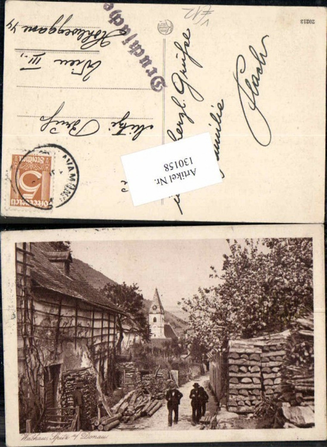 130158,Wachau Spitz a.d. Donau Strassenansicht Detail 1920 pub Kilophot 20213