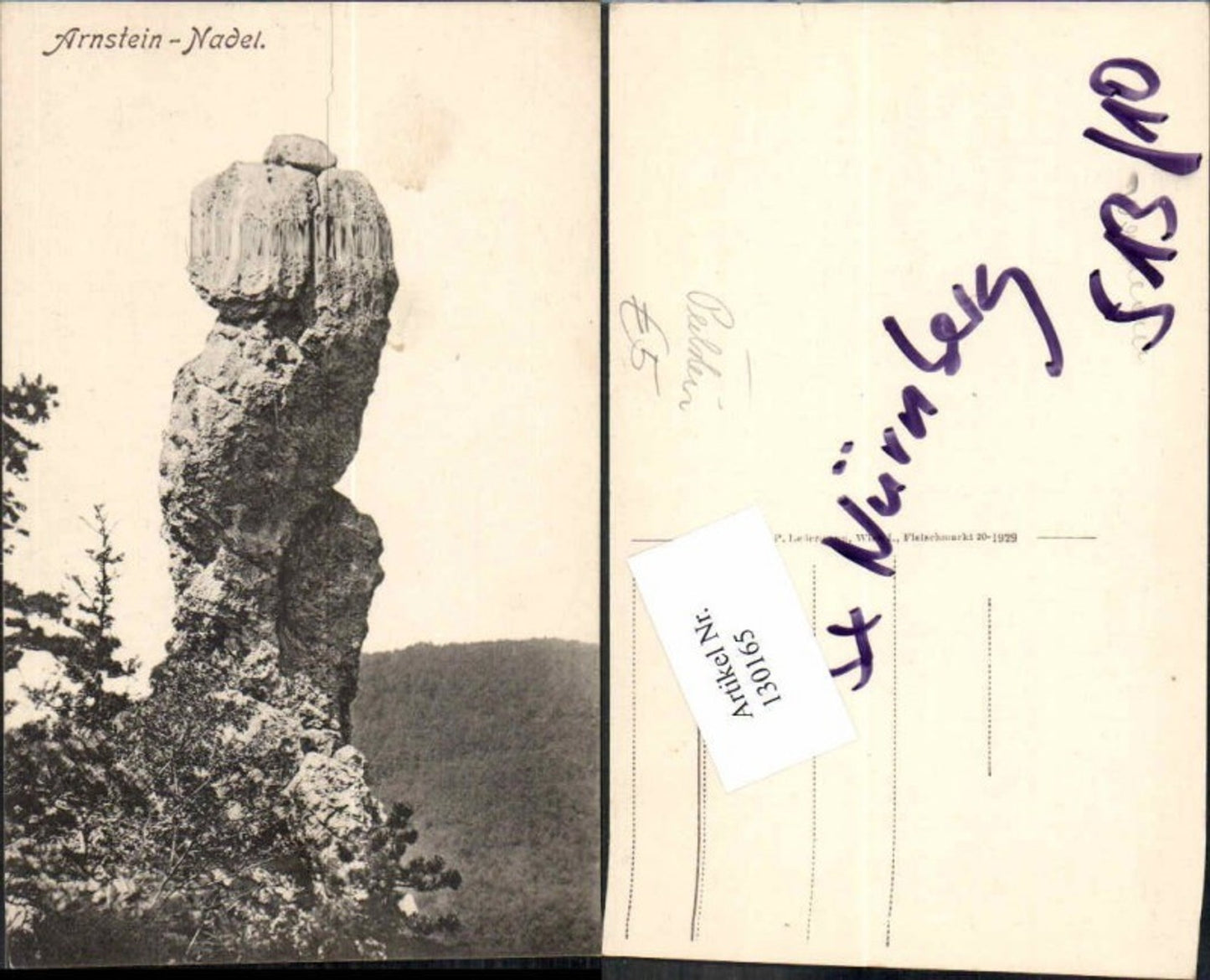 130165,Arnstein Nadel bei Peilstein Nöstach Weissenbach Furth Triesting