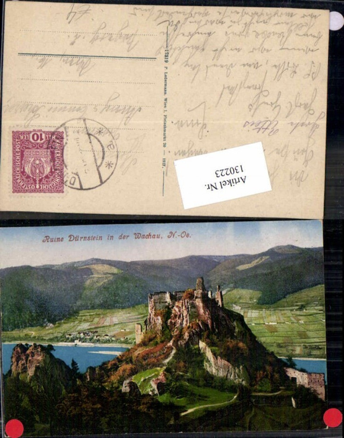 130223,Dürnstein in der Wachau Donau Ruine m. Ort