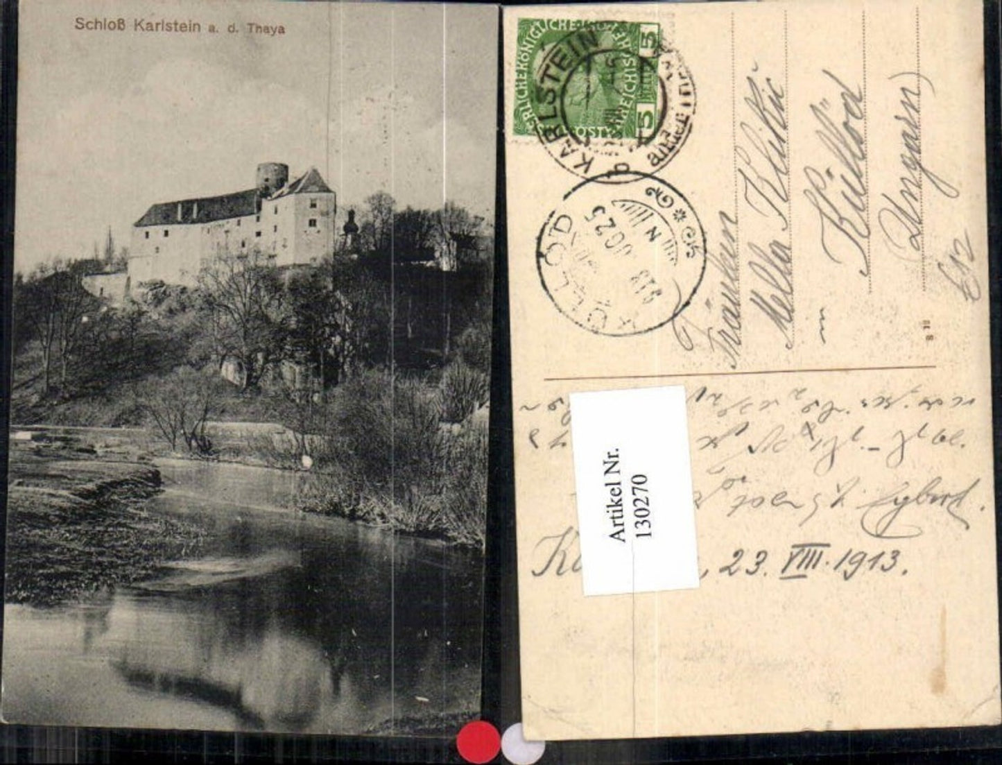 130270,Schloss Karlstein a.d. Thaya Partie um 1913