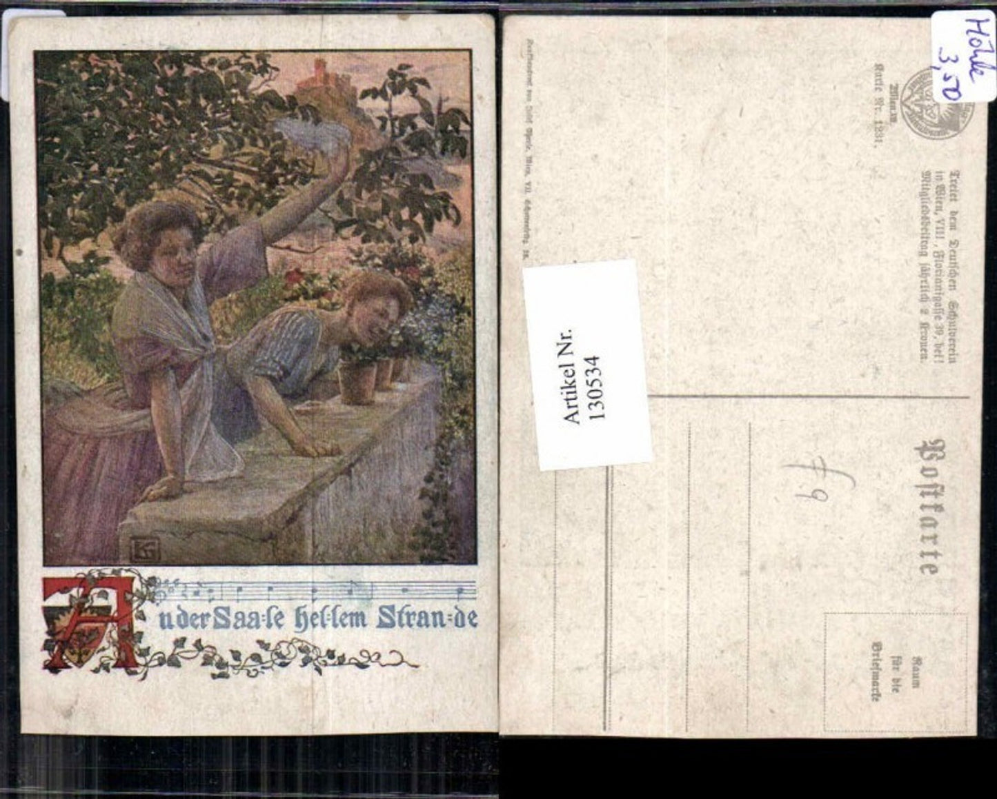 130534,Dt Schulverein 1231 An der Saale hellem Strande