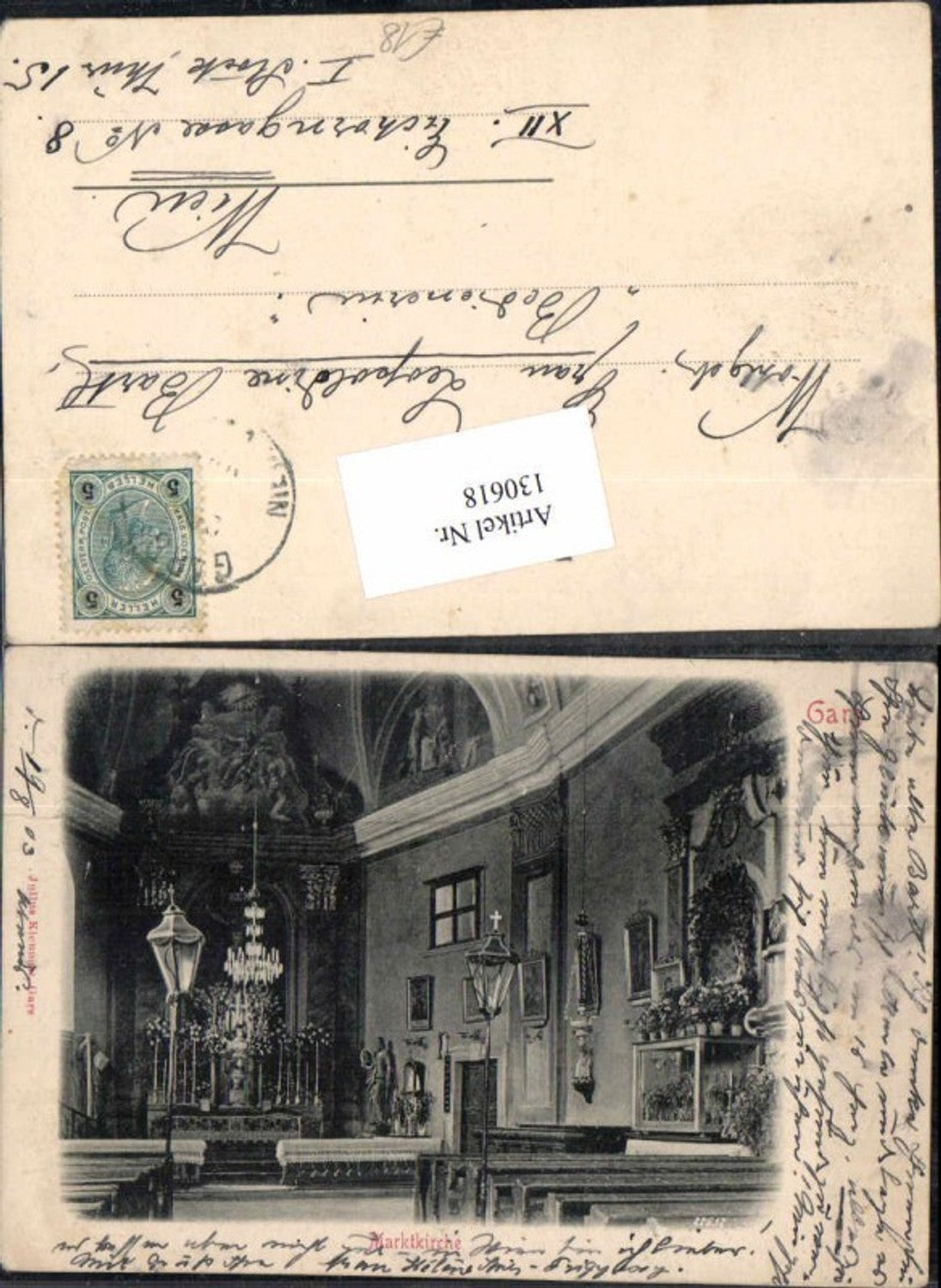 130618,Gars am Kamp Marktkirche Kirche Innen 1900