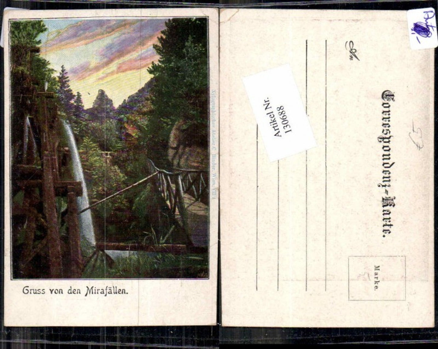 130688,Gruss v.d. Mirafällen Weissenbach a.d. Triesting Furth Pernitz