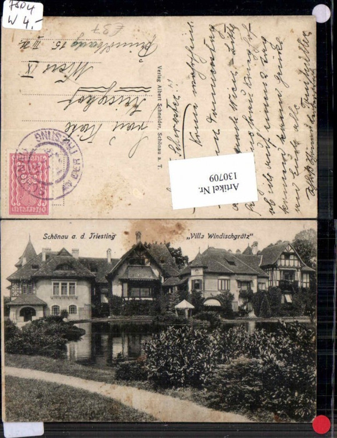 130709,Schönau a.d. Triesting Villa Windischgrätz Partie 1920