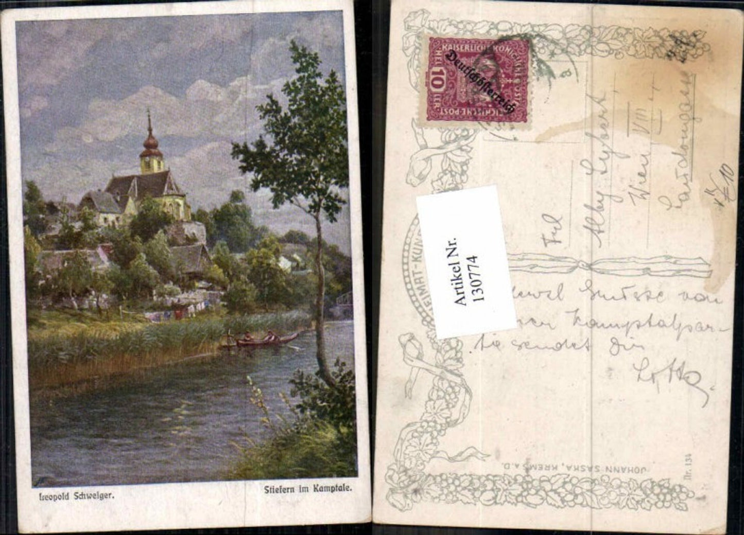 130774,Leopold Schweiger Stiefern im Kamptal heimat Kunst Nr 134