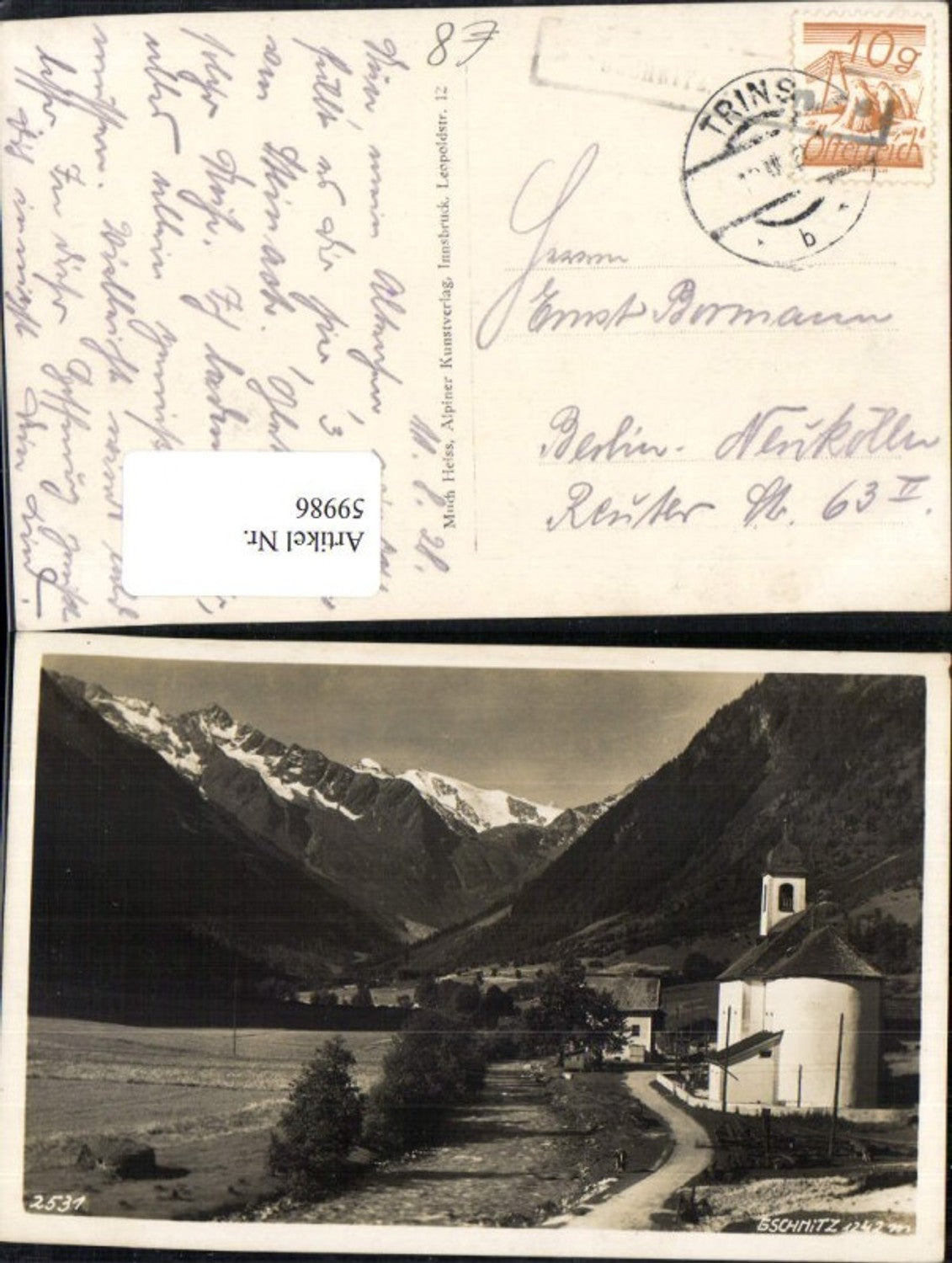 Alte Ansichtskarte – Old Postcard