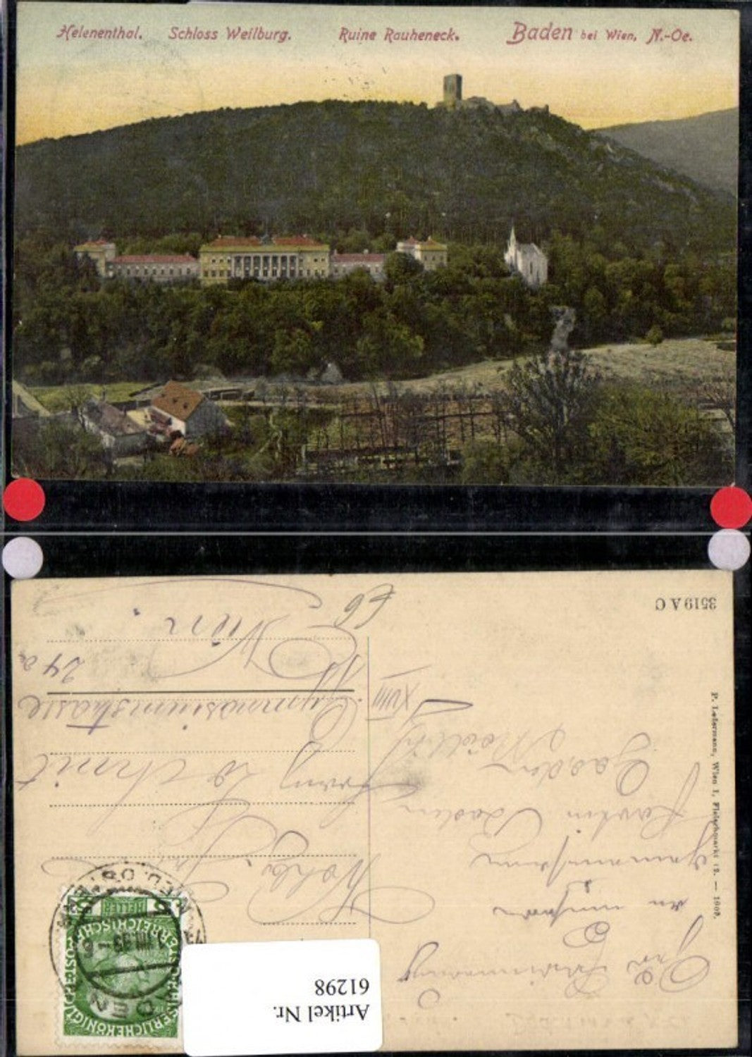 61298,Helenenthal Schloss Weilburg Ruine Rauheneck Baden b. Wien