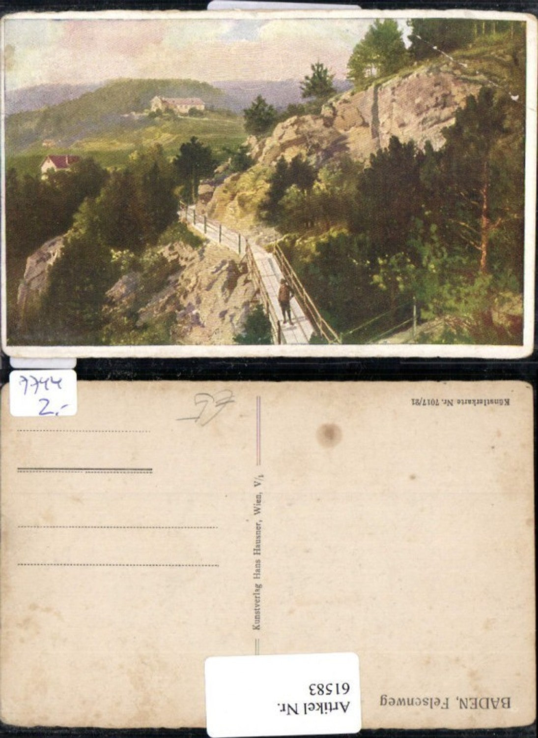 61583, Felsenweg Baden near Vienna, Artist Card 7017/21