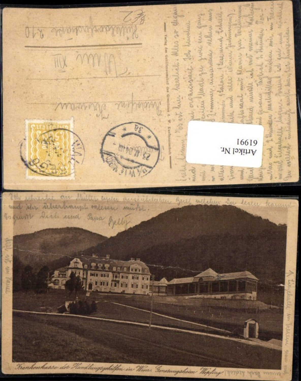 61991,Krankenkasse der Handlungsgehilfen in Wien Genesungsheim Wopfing