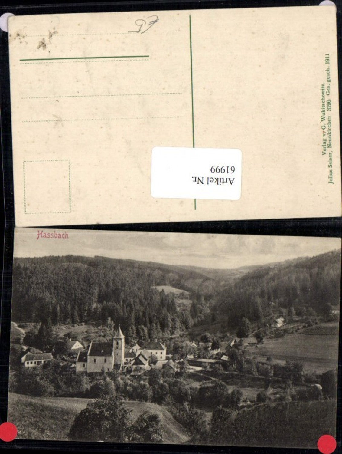 61999,Haasbach Ortsansicht pub Julius Seiser 3190