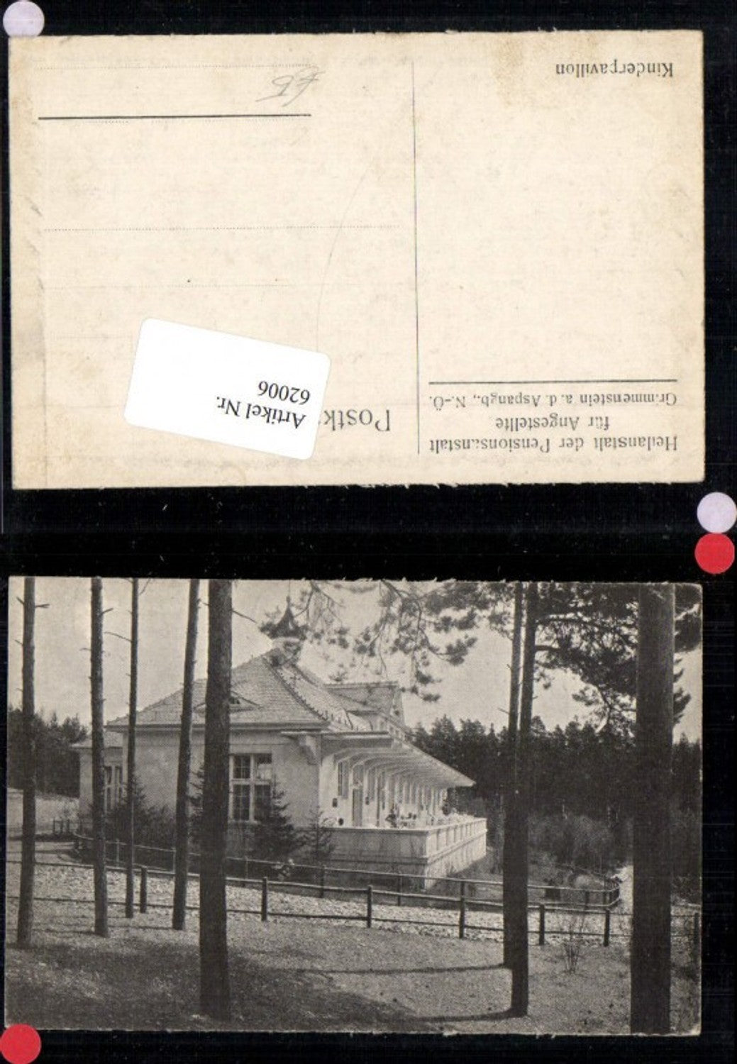 62006,Foto AK Grimmenstein a.d. Aspangbahn Heilanstalt der PVA