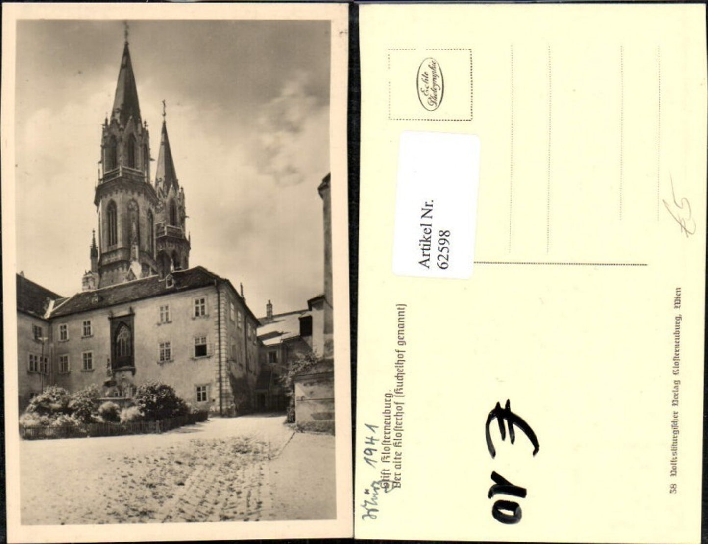 62598,Foto AK Stift Klosterneuburg Der alte Klosterhof