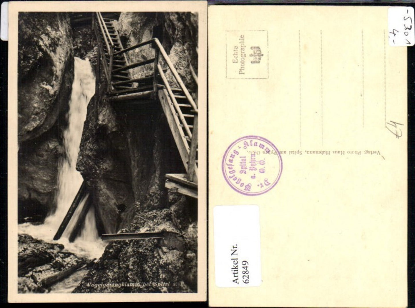 62849,Vogelsangklamm bei Spital am Phyrn