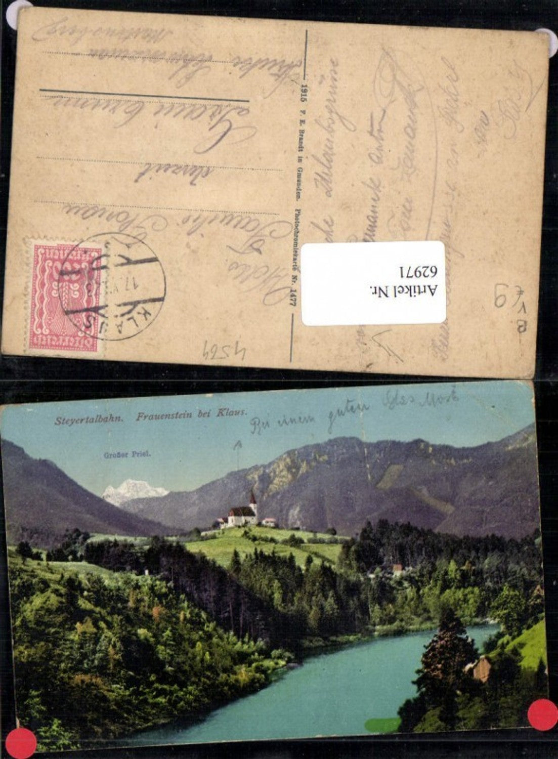 62971,Frauenstein bei Klaus Steyrtalbahn mit großem Priel pub F.E. Brandt 1477