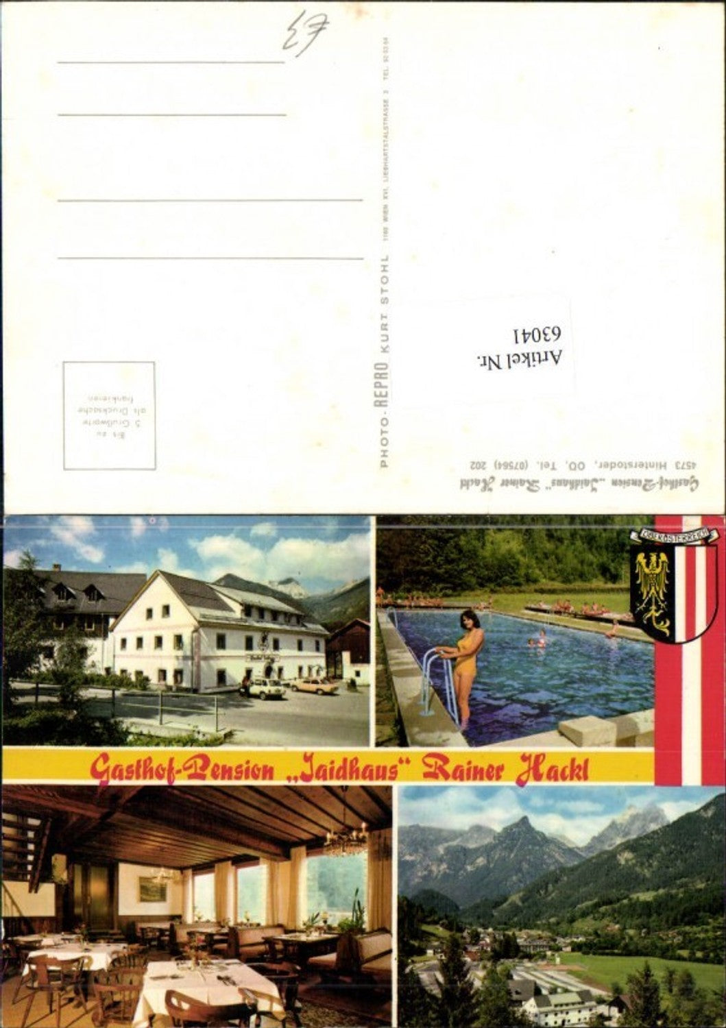 63041,Gasthof Pension Jaidhaus Besitzer Rainer Hackl in Hinterstoder