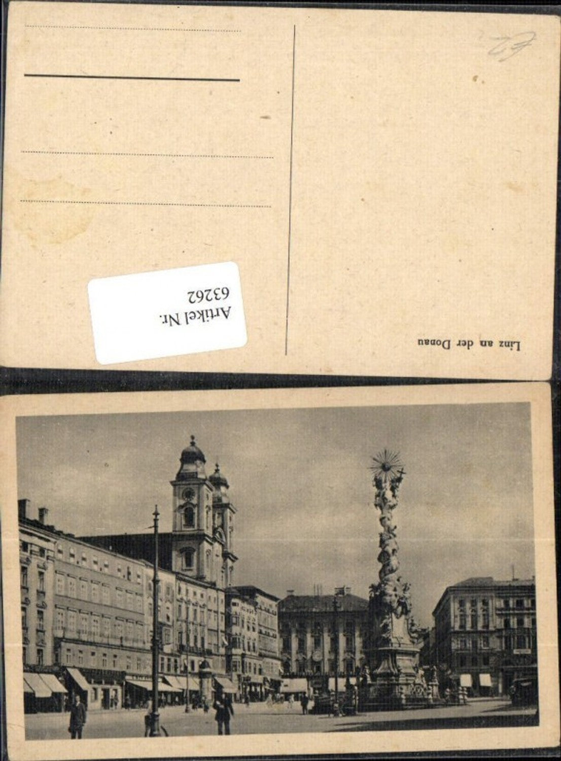 63262,Linz a.d. Donau Alter Hauptplatz Pestsäule