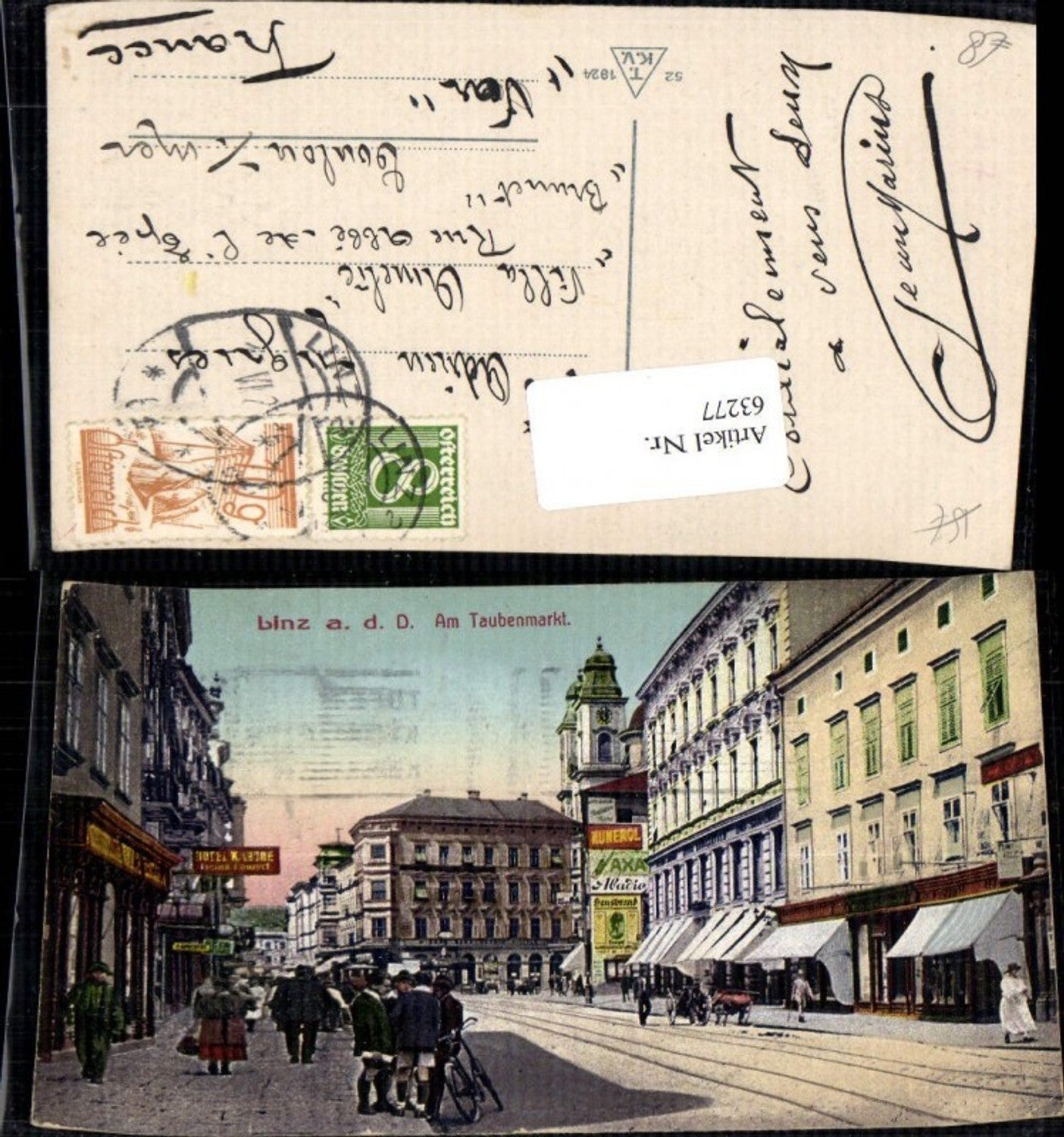 63277,Linz a.d. Donau Am Taubenmarkt Photochromie