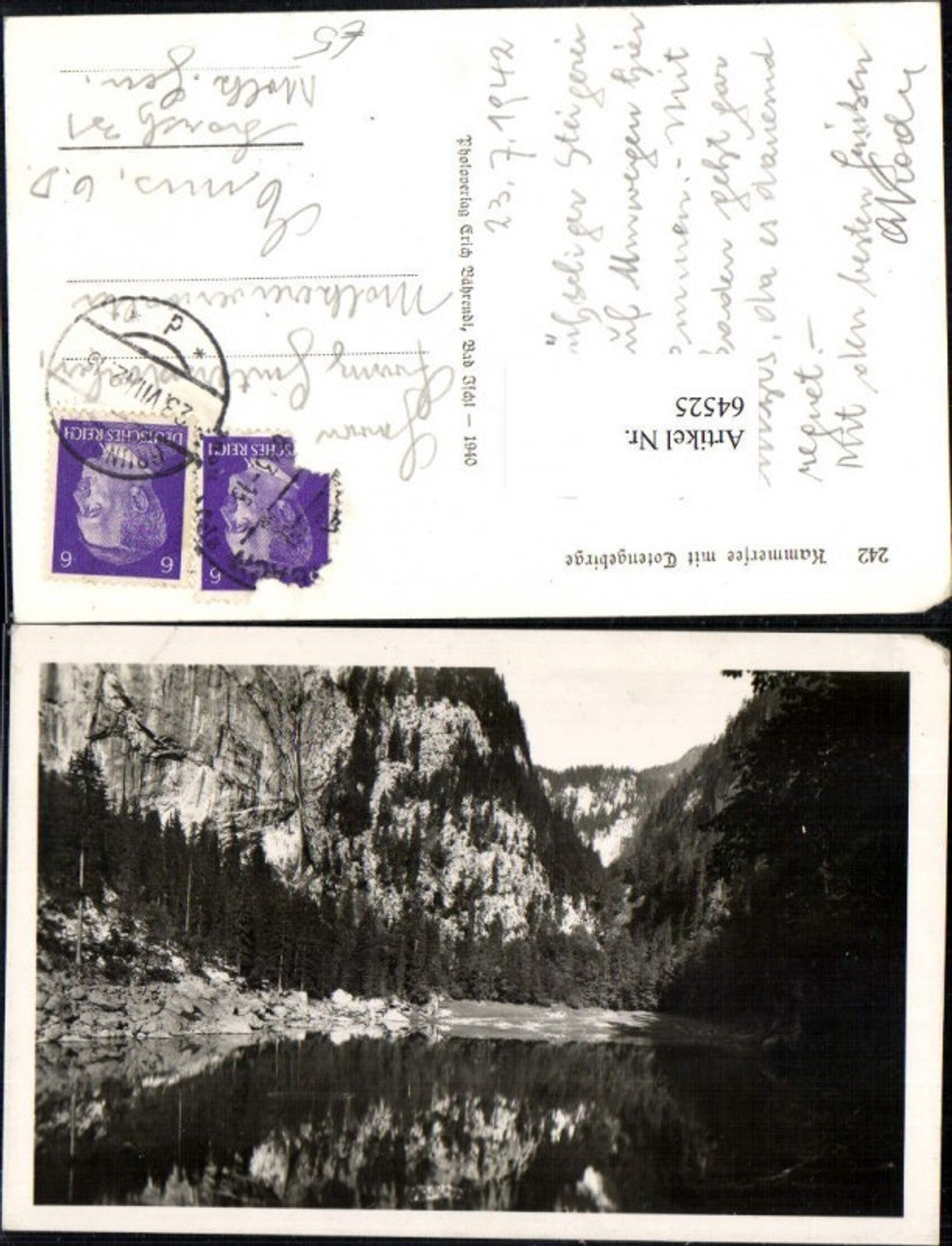 64525,Foto AK Kammersee mit Kammer Totengebirge Vöcklabruck