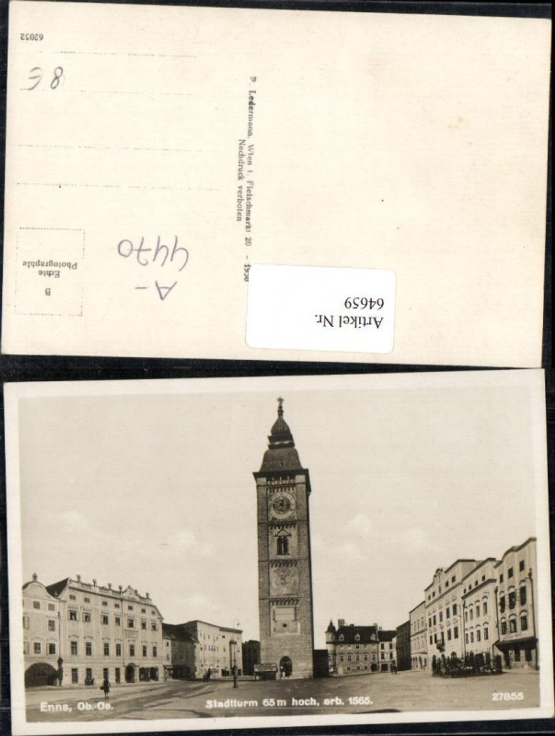 64659,Enns Stadtturm Detailansicht