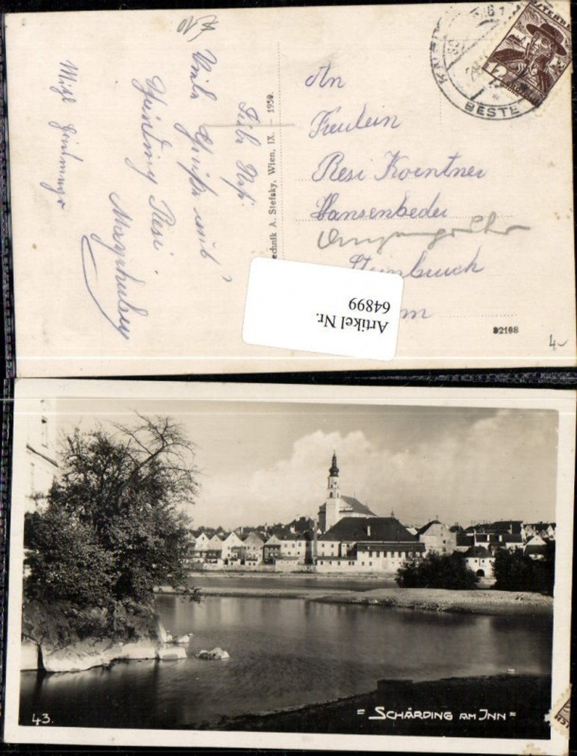 64899, Schärding am Inn, town view