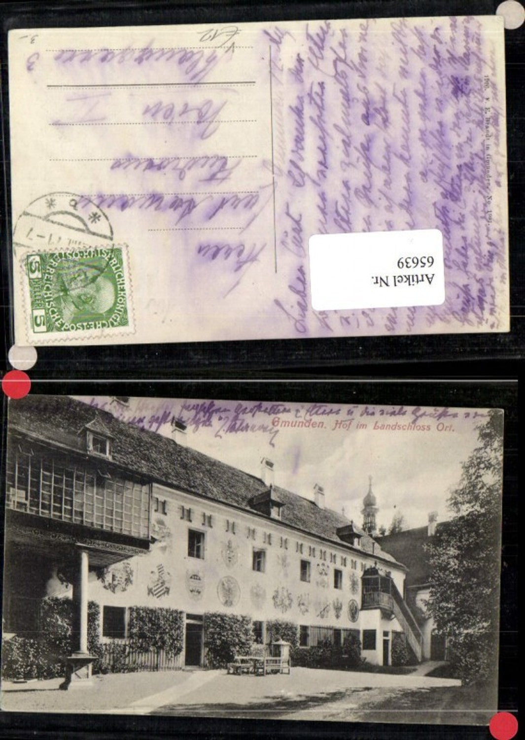 65639,Salzkammergut Gmunden am Traunsee Hof im Landschloss Ort pub F.E. Brandt 1991