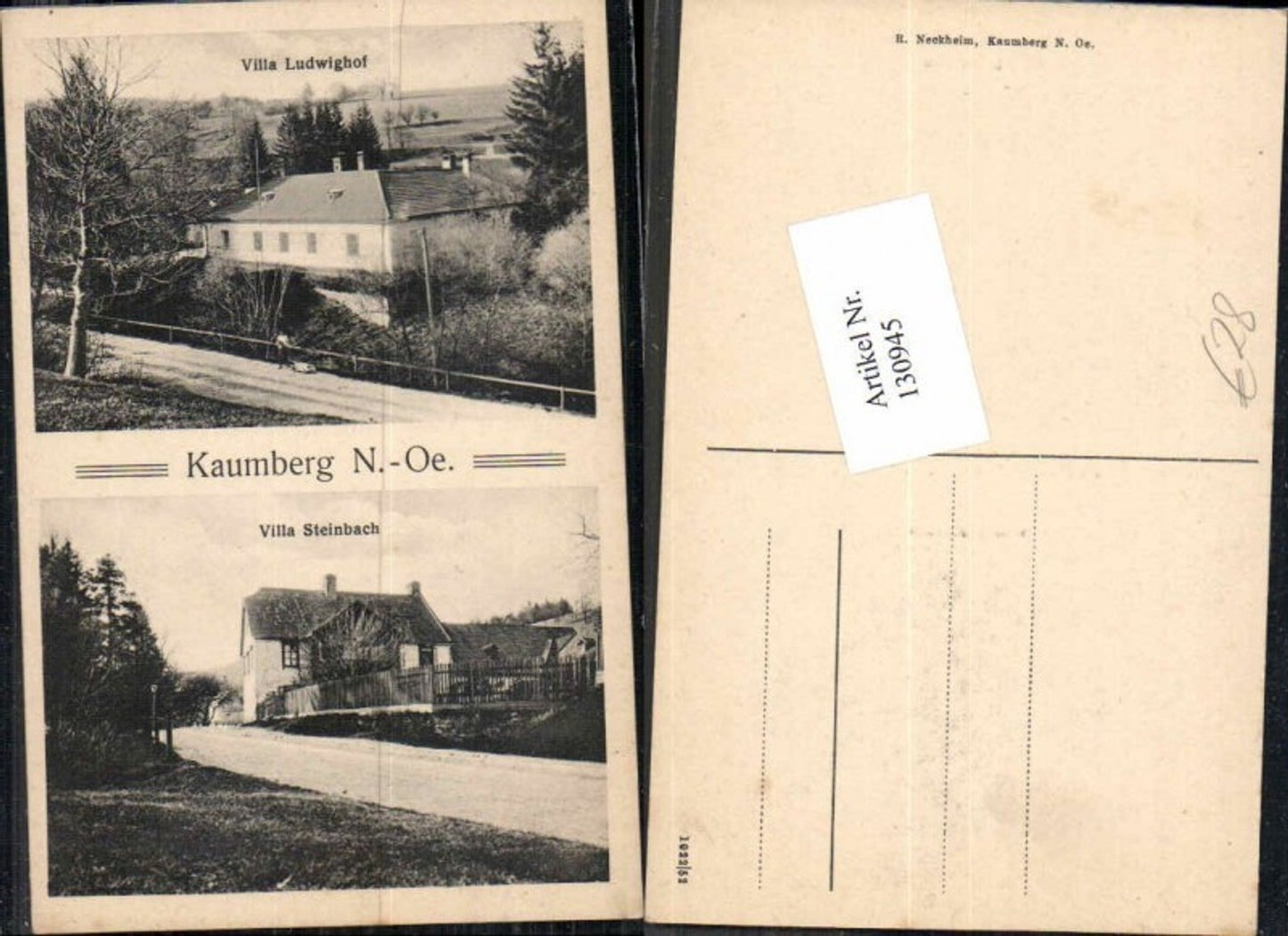 130945,Kaumberg Villa Steinbach Villa Ludwighof 1900