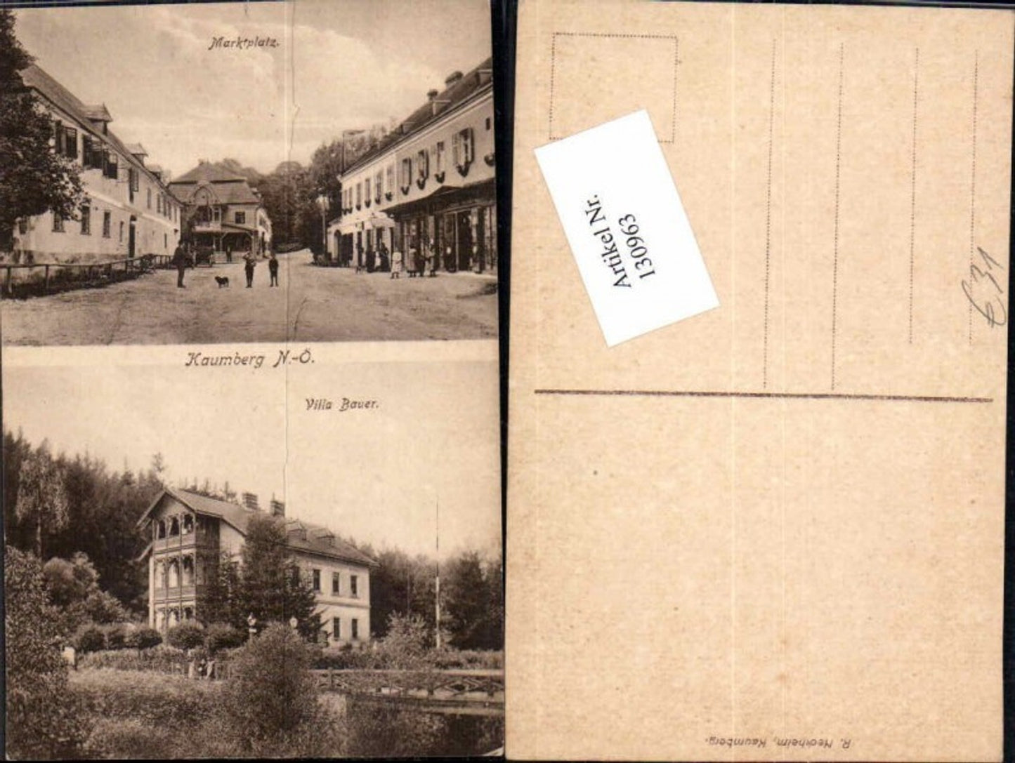 130963,Kaumberg Markt Villa Bauer 1920