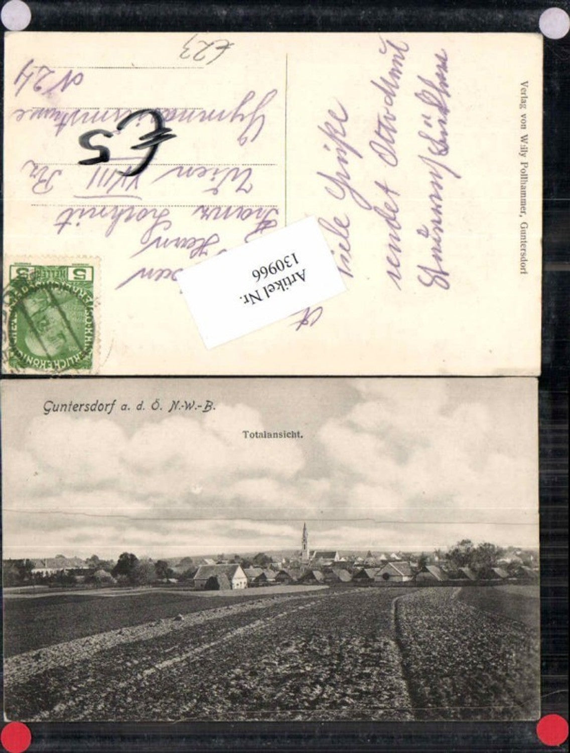 130966,Guntersdorf a.d. Nordwestbahn 1914 Hollabrunn