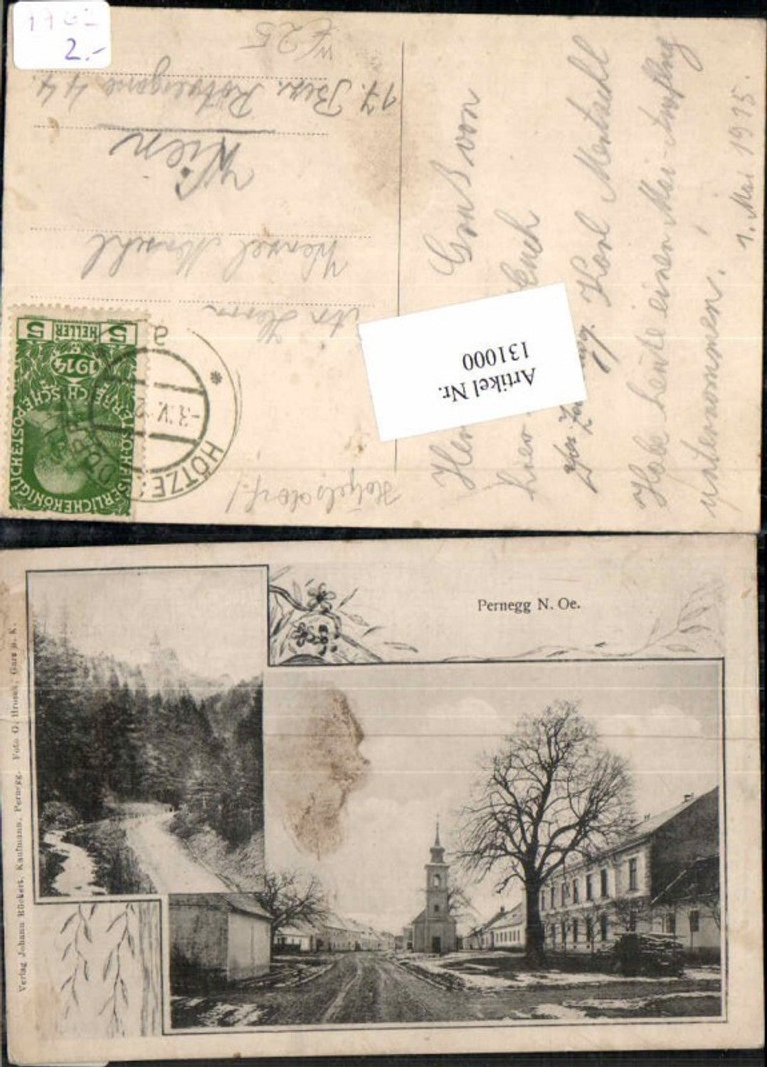 131000,Pernegg bei Horn im Waldviertel Strassenansicht 1900