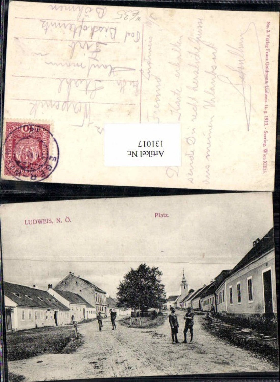 131017,Seltene AK aus Ludweis Aigen Platz