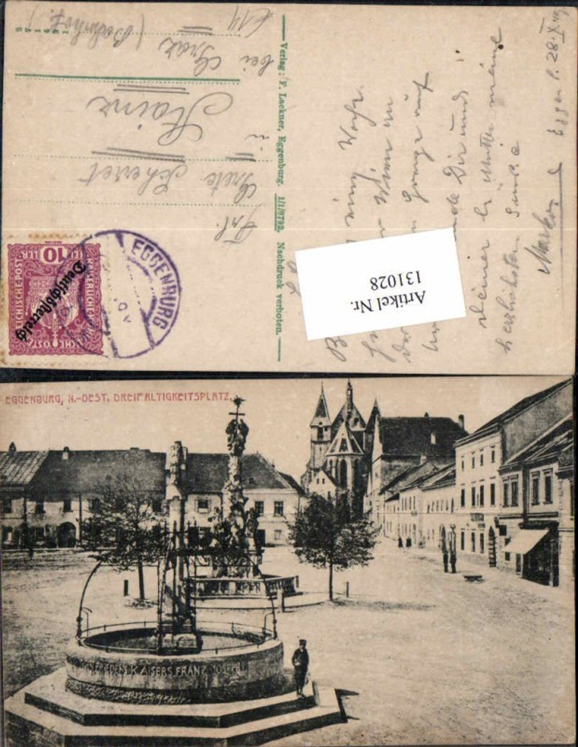 131028,Eggenburg Partie am Platz 1910