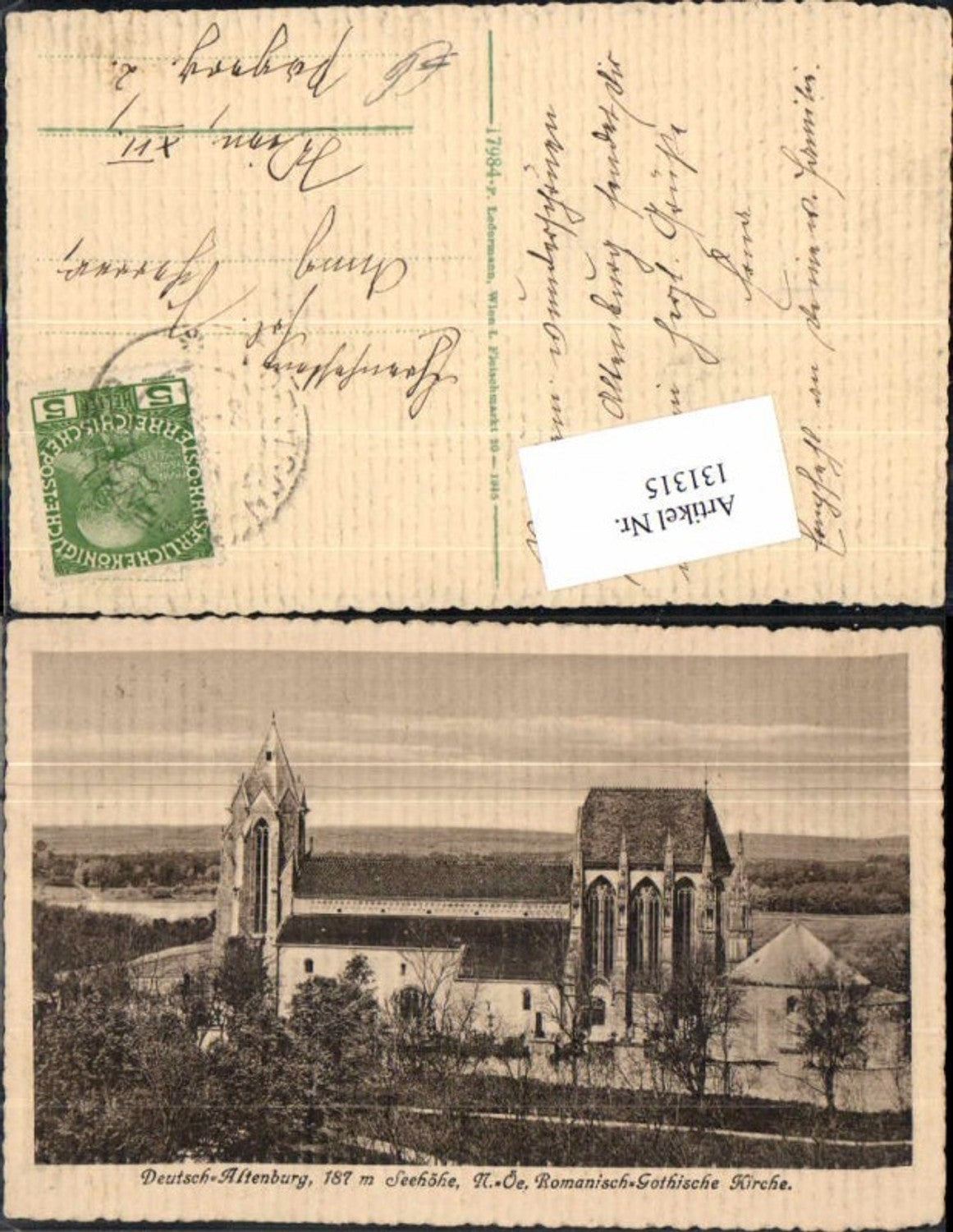 131315,Deutsch Altenburg Carnuntum Romanisch Gothische Kirche 1915