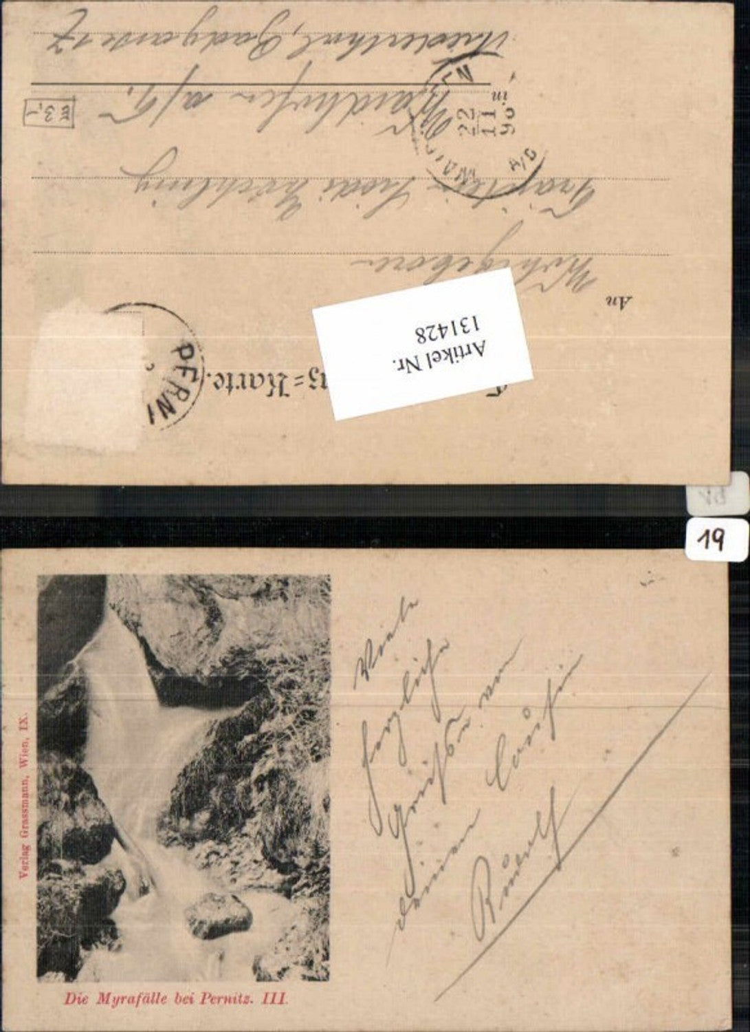 131428,Mirafall Mirafälle bei Pernitz Muggendorf Weissenbach a.d. Triesting 1899