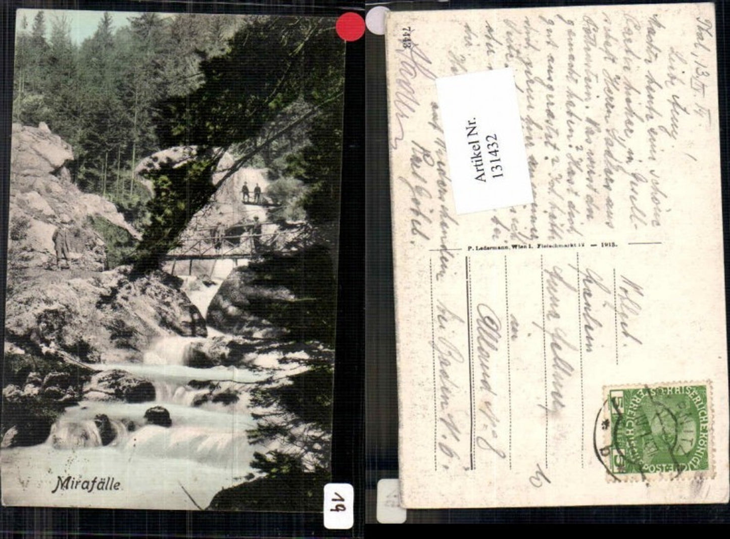 131432,Mirafall Mirafälle bei Pernitz Muggendorf Weissenbach a.d. Triesting 1913