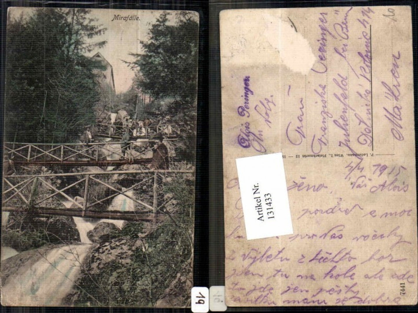 131433,Mirafall Mirafälle bei Pernitz Muggendorf Weissenbach a.d. Triesting 1910